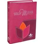 Ficha técnica e caractérísticas do produto Bíblia da Mulher RC Grande Tulipa Pink Vinho e Laranja