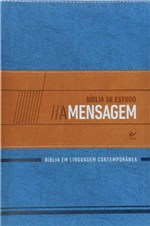 Ficha técnica e caractérísticas do produto Bíblia de Estudo a Mensagem - Capa de Luxo Azul e Bege - Vida