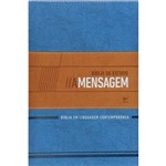 Ficha técnica e caractérísticas do produto Bíblia de Estudo a Mensagem - Capa de Luxo Azul e Bege