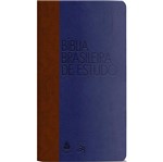 Ficha técnica e caractérísticas do produto Biblia de Estudo Brasileira - Capa Marrom com Azul - Hagnos