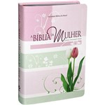 Ficha técnica e caractérísticas do produto Bíblia de Estudo da Mulher Leitura Devocional Ra - Luxo - Floral Média Tulipas