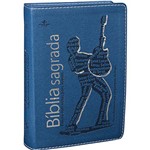 Ficha técnica e caractérísticas do produto Bíblia de Estudo - Edição com Notas para Jovens - Capa Jeans Azul com Prata