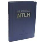 Ficha técnica e caractérísticas do produto Bíblia de Estudo Ntlh - Emborrachada Azul