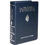 Ficha técnica e caractérísticas do produto Bíblia de Estudo Pentecostal - Azul - Grande