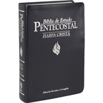 Ficha técnica e caractérísticas do produto Bíblia de Estudo Pentecostal com Harpa Média Preta