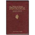 Biblia de Estudo Pentecostal-media Harpa - (vinho)