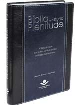 Ficha técnica e caractérísticas do produto Bíblia de Estudo Plenitude Capa Luxo Azul e Preto - Revista e Atualiza...