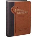 Ficha técnica e caractérísticas do produto Bíblia do Obreiro com Letras Vermelhas Ra - Luxo Marrom Claro e Escuro