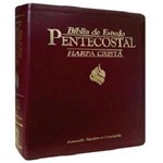Ficha técnica e caractérísticas do produto Biblia Estudo Pentecostal Luxo com Harpa Crista - Capa Vinho