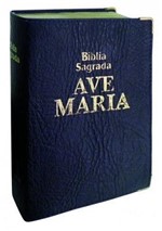 Ficha técnica e caractérísticas do produto Biblia Luxo - Bolso - Azul - Ave Maria