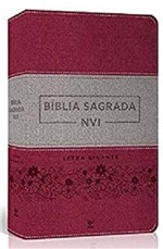Ficha técnica e caractérísticas do produto Bíblia Nvi Letra Gigante - Luxo Rosa e Cinza - Vida