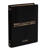 Ficha técnica e caractérísticas do produto Bíblia Nvi Pequena Letra Média Luxo - Preta