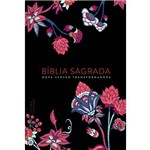 Bíblia Nvt -  Flower Preta - Letra Grande