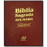 Ficha técnica e caractérísticas do produto Biblia Sabgra Ave-maria - Letra Grande - Capa Marr