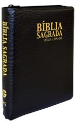 Ficha técnica e caractérísticas do produto Bíblia Sag.Media Grande C Mapa Zíper - Preta - Geográfica