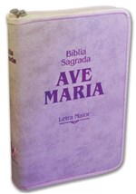 Ficha técnica e caractérísticas do produto Biblia Sagrada Am Letra Maior Strike Rosa Ziper - Ave Maria