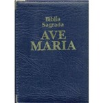 Bíblia Sagrada Ave - Maria - Carteira - Cor Azul