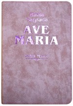 Ficha técnica e caractérísticas do produto Bíblia Sagrada Ave-Maria - Letra Maior - Strike Rosa Zíper - Ave - Maria