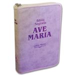 Biblia Sagrada Ave Maria - Letra Maior - Strike Rosa Ziper