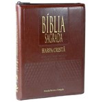 Ficha técnica e caractérísticas do produto Biblia Sagrada - Capa Couro - Letra Grande - Ziper Marrom - Sbb