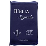 Ficha técnica e caractérísticas do produto Bíblia Sagrada Cnbb Luxo com Zípper Azul