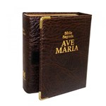 Ficha técnica e caractérísticas do produto Biblia Sagrada com Capanga Couro - Ave Maria