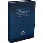 Ficha técnica e caractérísticas do produto Bíblia Sagrada Emborrachada Rc - Letra Gigante Com Índice - Azul