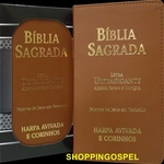Ficha técnica e caractérísticas do produto Bíblia Sagrada Harpa Letra Ultragigante Marrom Pal Jesus V