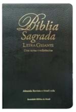 Ficha técnica e caractérísticas do produto Biblia Sagrada Letra Gigante - Couro Preta - Sbb