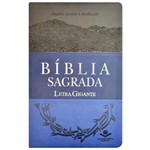 Bíblia Sagrada Letra Gigante - Revista e Atualizada - Luxo Azul