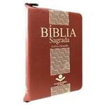 Ficha técnica e caractérísticas do produto Bíblia Sagrada - Letra Grande com Zíper - Marrom