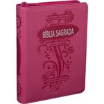 Ficha técnica e caractérísticas do produto Bíblia Sagrada Letra Grande Feminina Índice Zíper
