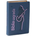 Ficha técnica e caractérísticas do produto Biblia Sagrada Ntlh para Jovens - Capa Azul com Rosa - Sbb