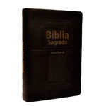 Ficha técnica e caractérísticas do produto Bíblia Sagrada RA Letra Grande Emborrachada – Pequena Luxo Preta