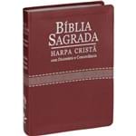 Ficha técnica e caractérísticas do produto Bíblia Sagrada Rc com Harpa Cristã e Dicionário - Luxo Vinho Faixa