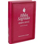 Ficha técnica e caractérísticas do produto Bíblia Sagrada RC com Harpa Cristã Letra Grande - Rosa