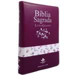 Ficha técnica e caractérísticas do produto Biblia Sagrada Rc Letra Gigante com Zíper e Índice - Luxo Uva
