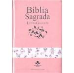 Ficha técnica e caractérísticas do produto Bíblia Sagrada RC Letra Gigante Rosa com Flor