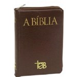 Ficha técnica e caractérísticas do produto Bíblia Sagrada Teb Popular Média Zíper Azul - Loyola