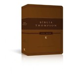 Ficha técnica e caractérísticas do produto Bíblia Thompson - Aec - Letra Grande - Capa Luxo Marrom Claro e Escuro C/ Índice