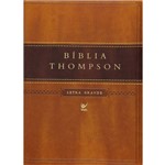 Ficha técnica e caractérísticas do produto Bíblia Thompson - Letra Grande - Capa Luxo Marrom Claro e Escuro com Índice
