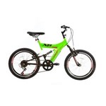 Ficha técnica e caractérísticas do produto Bicicleta 20" Juvenil MTB Xr 20 Full 6V Verde/Preta Track Bikes