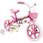 Ficha técnica e caractérísticas do produto Bicicleta 12 Nathor Feminina Flower Rosa/ Branco