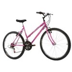 Ficha técnica e caractérísticas do produto Bicicleta Adulto Aro 26 Serena Feminina 18 Marchas Mtb Pink Track