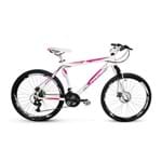 Ficha técnica e caractérísticas do produto Bicicleta Alfameq Stroll Aro 26 Freio à Disco 21 Marchas Branca com Rosa