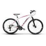 Ficha técnica e caractérísticas do produto Bicicleta Alfameq Zahav Aro 29 Freio a Disco 21 Marchas Quadro 17 - Branco com Vermelho