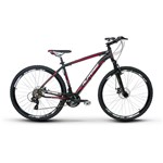Ficha técnica e caractérísticas do produto Bicicleta Alfameq Zahav Aro 29 Freio a Disco 24 Marchas Preta com Vermelho Quadro 17