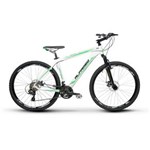 Ficha técnica e caractérísticas do produto Bicicleta Alfameq Zahav Aro 29 Freio a Disco 21 Marchas Quadro 17 - Branco com Verde