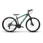 Ficha técnica e caractérísticas do produto Bicicleta Alfameq Zahav Aro 29 Freio a Disco 21 Marchas Quadro 17 - Preto com Verde