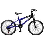 Bicicleta Aro 20 Ciclone Plus Azul com Preto Masculina 7 Marchas - Master Bike